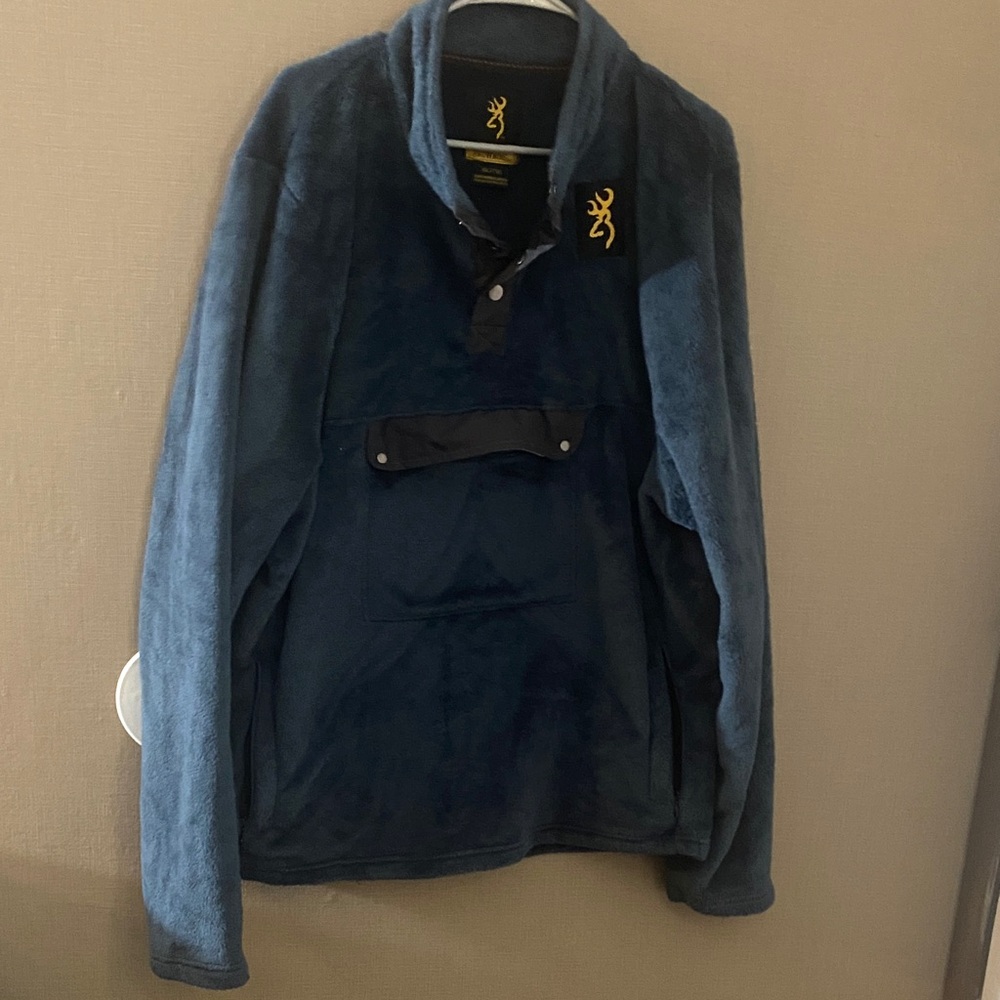Browning Navy Fleece with Gold Logo